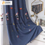 DIHIN HOME Cartoon Navy Blue Color Astronaut Embroidered,Blackout Grommet Window Curtain for Living Room ,52x63-inch,1 Panel Roman Shades Curtains Window Blinds custom curtains blackout curtains curtains for living room sheer curtains curtain fabric linen curtains kitchen curtains velvet curtains pinch pleat curtains bay window curtains outdoor curtains pleated curtains floral curtains dining room curtains kitchen valances drapes for bedroom patio curtains nursery curtains grommet curtains