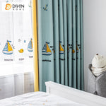 DIHIN HOME Cartoon Ocean Boat Embroidered Curtains,Grommet Window Curtain for Living Room ,52x63-inch,1 Panel Roman Shades Curtains Window Blinds custom curtains blackout curtains curtains for living room sheer curtains curtain fabric linen curtains kitchen curtains velvet curtains pinch pleat curtains bay window curtains outdoor curtains pleated curtains floral curtains dining room curtains kitchen valances drapes for bedroom patio curtains nursery curtains grommet curtains