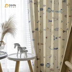 DIHIN HOME Cartoon Ocean Little Fish Curtains，Blackout Grommet Window Curtain for Living Room ,52x63-inch,1 Panel Roman Shades Curtains Window Blinds custom curtains blackout curtains curtains for living room sheer curtains curtain fabric linen curtains kitchen curtains velvet curtains pinch pleat curtains bay window curtains outdoor curtains pleated curtains floral curtains dining room curtains kitchen valances drapes for bedroom patio curtains nursery curtains grommet curtains