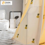 DIHIN HOME Cartoon Pineapple Emboridered,Blackout Grommet Window Curtain for Living Room ,52x63-inch,1 Panel Roman Shades Curtains Window Blinds custom curtains blackout curtains curtains for living room sheer curtains curtain fabric linen curtains kitchen curtains velvet curtains pinch pleat curtains bay window curtains outdoor curtains pleated curtains floral curtains dining room curtains kitchen valances drapes for bedroom patio curtains nursery curtains grommet curtains