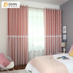 DIHIN HOME Cartoon Pink Bee Pattern Embroidered Curtain ,Blackout Curtains Grommet Window Curtain for Living Room ,52x84-inch,1 Panel Roman Shades Curtains Window Blinds custom curtains blackout curtains curtains for living room sheer curtains curtain fabric linen curtains kitchen curtains velvet curtains pinch pleat curtains bay window curtains outdoor curtains pleated curtains floral curtains dining room curtains kitchen valances drapes for bedroom patio curtains nursery curtains grommet curtains