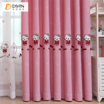 DIHIN HOME Cartoon Pink Cat Embroidered,Blackout Grommet Window Curtain for Living Room ,52x63-inch,1 Panel Roman Shades Curtains Window Blinds custom curtains blackout curtains curtains for living room sheer curtains curtain fabric linen curtains kitchen curtains velvet curtains pinch pleat curtains bay window curtains outdoor curtains pleated curtains floral curtains dining room curtains kitchen valances drapes for bedroom patio curtains nursery curtains grommet curtains