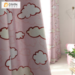 DIHIN HOME Cartoon Pink Clouds Printed,Blackout Grommet Window Curtain for Living Room,1 Panel Roman Shades Curtains Window Blinds custom curtains blackout curtains curtains for living room sheer curtains curtain fabric linen curtains kitchen curtains velvet curtains pinch pleat curtains bay window curtains outdoor curtains pleated curtains floral curtains dining room curtains kitchen valances drapes for bedroom patio curtains nursery curtains grommet curtains