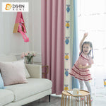DIHIN HOME Cartoon Pink Color Bear Spliced Curtains，Blackout Grommet Window Curtain for Living Room ,52x63-inch,1 Panel Roman Shades Curtains Window Blinds custom curtains blackout curtains curtains for living room sheer curtains curtain fabric linen curtains kitchen curtains velvet curtains pinch pleat curtains bay window curtains outdoor curtains pleated curtains floral curtains dining room curtains kitchen valances drapes for bedroom patio curtains nursery curtains grommet curtains