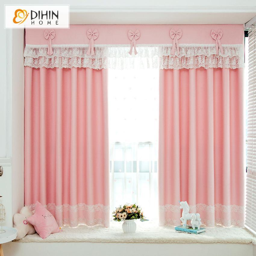 DIHIN HOME Cartoon Pink Color Curtain With Valance,Blackout Curtains Grommet Window Curtain for Living Room ,52x84-inch,1 Panel Roman Shades Curtains Window Blinds custom curtains blackout curtains curtains for living room sheer curtains curtain fabric linen curtains kitchen curtains velvet curtains pinch pleat curtains bay window curtains outdoor curtains pleated curtains floral curtains dining room curtains kitchen valances drapes for bedroom patio curtains nursery curtains grommet curtains