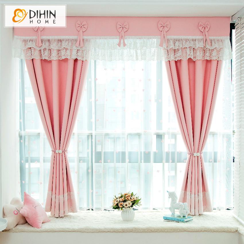 DIHIN HOME Cartoon Pink Color Curtain With Valance,Blackout Curtains Grommet Window Curtain for Living Room ,52x84-inch,1 Panel Roman Shades Curtains Window Blinds custom curtains blackout curtains curtains for living room sheer curtains curtain fabric linen curtains kitchen curtains velvet curtains pinch pleat curtains bay window curtains outdoor curtains pleated curtains floral curtains dining room curtains kitchen valances drapes for bedroom patio curtains nursery curtains grommet curtains