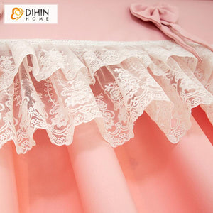 DIHIN HOME Cartoon Pink Color Curtain With Valance,Blackout Curtains Grommet Window Curtain for Living Room ,52x84-inch,1 Panel Roman Shades Curtains Window Blinds custom curtains blackout curtains curtains for living room sheer curtains curtain fabric linen curtains kitchen curtains velvet curtains pinch pleat curtains bay window curtains outdoor curtains pleated curtains floral curtains dining room curtains kitchen valances drapes for bedroom patio curtains nursery curtains grommet curtains