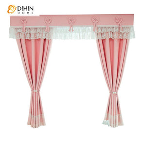 DIHIN HOME Cartoon Pink Color Curtain With Valance,Blackout Curtains Grommet Window Curtain for Living Room ,52x84-inch,1 Panel Roman Shades Curtains Window Blinds custom curtains blackout curtains curtains for living room sheer curtains curtain fabric linen curtains kitchen curtains velvet curtains pinch pleat curtains bay window curtains outdoor curtains pleated curtains floral curtains dining room curtains kitchen valances drapes for bedroom patio curtains nursery curtains grommet curtains