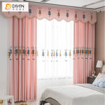 DIHIN HOME Cartoon Pink Color Embroidered Rabbits,Blackout Curtains Grommet Window Curtain for Living Room ,52x63-inch,1 Panel Roman Shades Curtains Window Blinds custom curtains blackout curtains curtains for living room sheer curtains curtain fabric linen curtains kitchen curtains velvet curtains pinch pleat curtains bay window curtains outdoor curtains pleated curtains floral curtains dining room curtains kitchen valances drapes for bedroom patio curtains nursery curtains grommet curtains