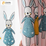 DIHIN HOME Cartoon Pink Color Embroidered Rabbits,Blackout Curtains Grommet Window Curtain for Living Room ,52x63-inch,1 Panel Roman Shades Curtains Window Blinds custom curtains blackout curtains curtains for living room sheer curtains curtain fabric linen curtains kitchen curtains velvet curtains pinch pleat curtains bay window curtains outdoor curtains pleated curtains floral curtains dining room curtains kitchen valances drapes for bedroom patio curtains nursery curtains grommet curtains