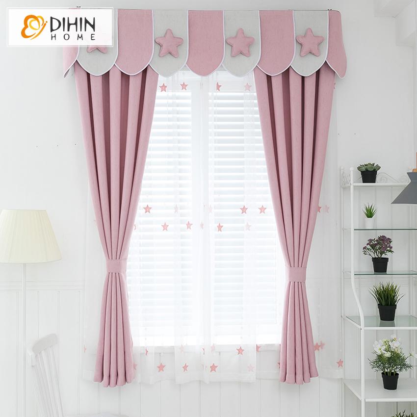 DIHIN HOME Cartoon Pink Color Printed Curtain With Valance,Blackout Curtains Grommet Window Curtain for Living Room ,52x84-inch,1 Panel Roman Shades Curtains Window Blinds custom curtains blackout curtains curtains for living room sheer curtains curtain fabric linen curtains kitchen curtains velvet curtains pinch pleat curtains bay window curtains outdoor curtains pleated curtains floral curtains dining room curtains kitchen valances drapes for bedroom patio curtains nursery curtains grommet curtains