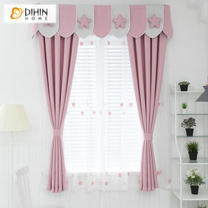DIHIN HOME Cartoon Pink Color Printed Curtain With Valance,Blackout Curtains Grommet Window Curtain for Living Room ,52x84-inch,1 Panel Roman Shades Curtains Window Blinds custom curtains blackout curtains curtains for living room sheer curtains curtain fabric linen curtains kitchen curtains velvet curtains pinch pleat curtains bay window curtains outdoor curtains pleated curtains floral curtains dining room curtains kitchen valances drapes for bedroom patio curtains nursery curtains grommet curtains