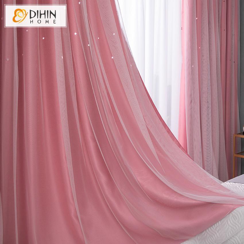 DIHIN HOME Cartoon Pink Color Spliced Curtains ,Blackout Grommet Window Curtain for Living Room ,52x63-inch,1 Panel Roman Shades Curtains Window Blinds custom curtains blackout curtains curtains for living room sheer curtains curtain fabric linen curtains kitchen curtains velvet curtains pinch pleat curtains bay window curtains outdoor curtains pleated curtains floral curtains dining room curtains kitchen valances drapes for bedroom patio curtains nursery curtains grommet curtains