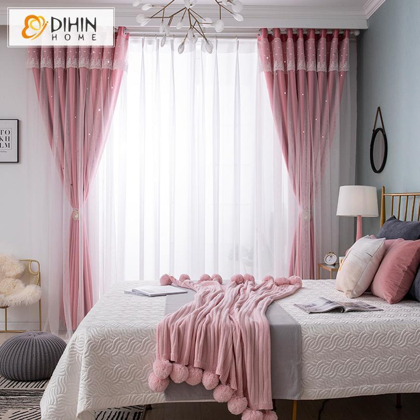DIHIN HOME Cartoon Pink Color Spliced Curtains ,Blackout Grommet Window Curtain for Living Room ,52x63-inch,1 Panel Roman Shades Curtains Window Blinds custom curtains blackout curtains curtains for living room sheer curtains curtain fabric linen curtains kitchen curtains velvet curtains pinch pleat curtains bay window curtains outdoor curtains pleated curtains floral curtains dining room curtains kitchen valances drapes for bedroom patio curtains nursery curtains grommet curtains