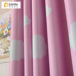DIHIN HOME Cartoon Pink Fabric White Clouds Printed,Blackout Grommet Window Curtain for Living Room,1 Panel Roman Shades Curtains Window Blinds custom curtains blackout curtains curtains for living room sheer curtains curtain fabric linen curtains kitchen curtains velvet curtains pinch pleat curtains bay window curtains outdoor curtains pleated curtains floral curtains dining room curtains kitchen valances drapes for bedroom patio curtains nursery curtains grommet curtains