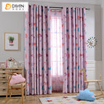 DIHIN HOME Cartoon Pink Horse Printed,Blackout Grommet Window Curtain for Living Room,1 Panel Roman Shades Curtains Window Blinds custom curtains blackout curtains curtains for living room sheer curtains curtain fabric linen curtains kitchen curtains velvet curtains pinch pleat curtains bay window curtains outdoor curtains pleated curtains floral curtains dining room curtains kitchen valances drapes for bedroom patio curtains nursery curtains grommet curtains