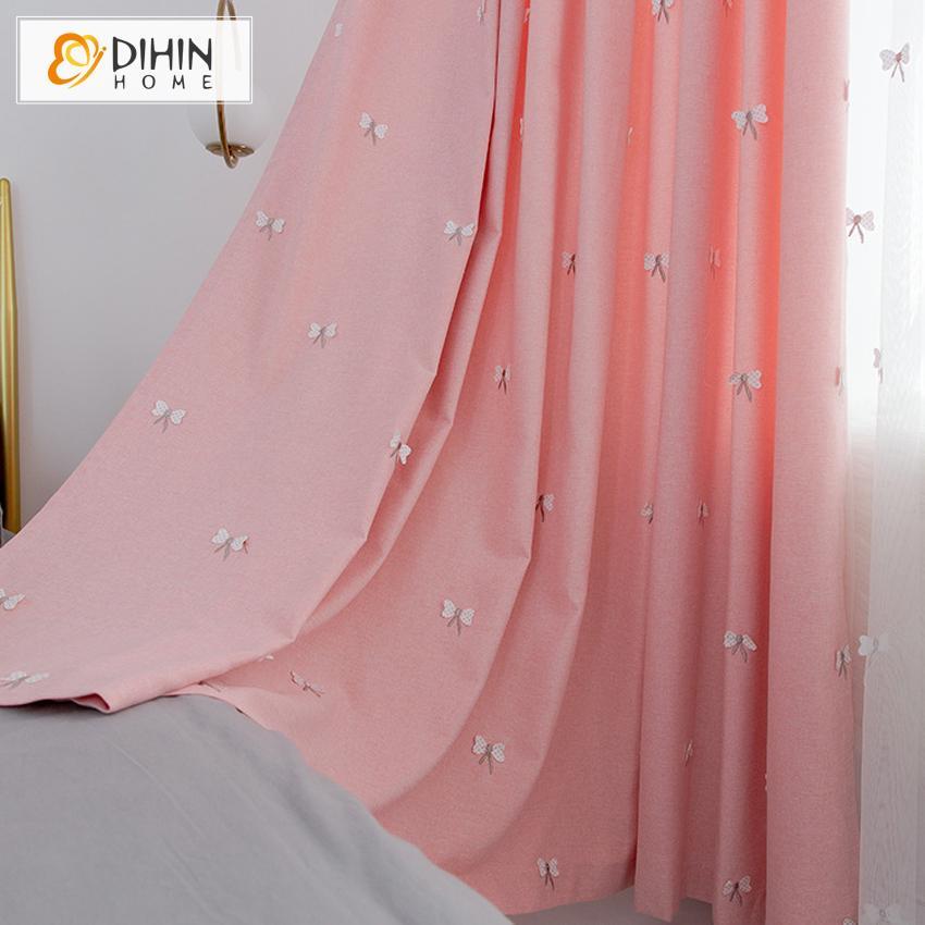 DIHIN HOME Cartoon Pink Little Butterfly Curtains，Blackout Grommet Window Curtain for Living Room ,52x63-inch,1 Panel Roman Shades Curtains Window Blinds custom curtains blackout curtains curtains for living room sheer curtains curtain fabric linen curtains kitchen curtains velvet curtains pinch pleat curtains bay window curtains outdoor curtains pleated curtains floral curtains dining room curtains kitchen valances drapes for bedroom patio curtains nursery curtains grommet curtains