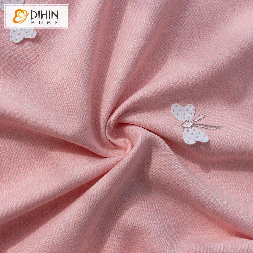 DIHIN HOME Cartoon Pink Little Butterfly Curtains，Blackout Grommet Window Curtain for Living Room ,52x63-inch,1 Panel Roman Shades Curtains Window Blinds custom curtains blackout curtains curtains for living room sheer curtains curtain fabric linen curtains kitchen curtains velvet curtains pinch pleat curtains bay window curtains outdoor curtains pleated curtains floral curtains dining room curtains kitchen valances drapes for bedroom patio curtains nursery curtains grommet curtains