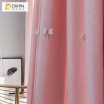 DIHIN HOME Cartoon Pink Little Butterfly Embroidered ,Blackout Grommet Window Curtain for Living Room ,52x63-inch,1 Panel Roman Shades Curtains Window Blinds custom curtains blackout curtains curtains for living room sheer curtains curtain fabric linen curtains kitchen curtains velvet curtains pinch pleat curtains bay window curtains outdoor curtains pleated curtains floral curtains dining room curtains kitchen valances drapes for bedroom patio curtains nursery curtains grommet curtains