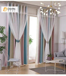 DIHIN HOME Cartoon Princess Lace Striped Blackout Curtains With Sheer Curtain,Blackout Grommet Window Curtain for Living Room ,52x63-inch,1 Panel Roman Shades Window Curtains Curtains Window Blinds Curtains Drapes linen drapery curtains and drapes windows drapes custom curtains blackout curtains curtains for living room window shades sheer curtains curtain fabric window treatments custom drapery
