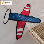 DIHIN HOME Cartoon Small Plane Embroidered Curtain ,Blackout Curtains Grommet Window Curtain for Living Room ,52x84-inch,1 Panel Roman Shades Curtains Window Blinds custom curtains blackout curtains curtains for living room sheer curtains curtain fabric linen curtains kitchen curtains velvet curtains pinch pleat curtains bay window curtains outdoor curtains pleated curtains floral curtains dining room curtains kitchen valances drapes for bedroom patio curtains nursery curtains grommet curtains