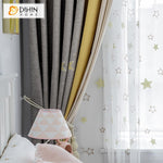 DIHIN HOME Cartoon Stars Embroidered,Blackout Grommet Window Curtain for Living Room ,52x63-inch,1 Panel Roman Shades Curtains Window Blinds custom curtains blackout curtains curtains for living room sheer curtains curtain fabric linen curtains kitchen curtains velvet curtains pinch pleat curtains bay window curtains outdoor curtains pleated curtains floral curtains dining room curtains kitchen valances drapes for bedroom patio curtains nursery curtains grommet curtains
