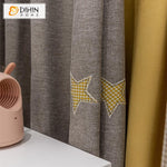 DIHIN HOME Cartoon Stars Embroidered,Blackout Grommet Window Curtain for Living Room ,52x63-inch,1 Panel Roman Shades Curtains Window Blinds custom curtains blackout curtains curtains for living room sheer curtains curtain fabric linen curtains kitchen curtains velvet curtains pinch pleat curtains bay window curtains outdoor curtains pleated curtains floral curtains dining room curtains kitchen valances drapes for bedroom patio curtains nursery curtains grommet curtains