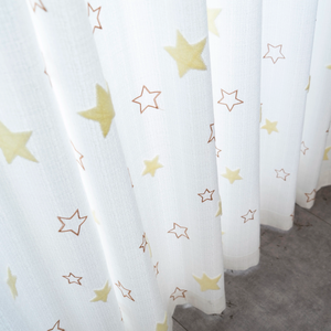 DIHIN HOME Cartoon Stars Embroidered Sheer Curtain, Grommet Window Curtain for Living Room ,52x63-inch,1 Panel Roman Shades Curtains Window Blinds custom curtains blackout curtains curtains for living room sheer curtains curtain fabric linen curtains kitchen curtains velvet curtains pinch pleat curtains bay window curtains outdoor curtains pleated curtains floral curtains dining room curtains kitchen valances drapes for bedroom patio curtains nursery curtains grommet curtains