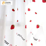 DIHIN HOME Cartoon Strawberries Embroidered,Grommet Window Sheer Curtain for Living Room ,52x63-inch,1 Panel Roman Shades Curtains Window Blinds custom curtains blackout curtains curtains for living room sheer curtains curtain fabric linen curtains kitchen curtains velvet curtains pinch pleat curtains bay window curtains outdoor curtains pleated curtains floral curtains dining room curtains kitchen valances drapes for bedroom patio curtains nursery curtains grommet curtains
