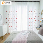 DIHIN HOME Cartoon Strawberry Embroidered Sheer Curtain, Grommet Window Curtain for Living Room ,52x63-inch,1 Panel Roman Shades Curtains Window Blinds custom curtains blackout curtains curtains for living room sheer curtains curtain fabric linen curtains kitchen curtains velvet curtains pinch pleat curtains bay window curtains outdoor curtains pleated curtains floral curtains dining room curtains kitchen valances drapes for bedroom patio curtains nursery curtains grommet curtains