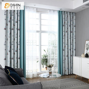 DIHIN HOME Cartoon Style Spliced Curtains，Blackout Grommet Window Curtain for Living Room ,52x63-inch,1 Panel Roman Shades Curtains Window Blinds custom curtains blackout curtains curtains for living room sheer curtains curtain fabric linen curtains kitchen curtains velvet curtains pinch pleat curtains bay window curtains outdoor curtains pleated curtains floral curtains dining room curtains kitchen valances drapes for bedroom patio curtains nursery curtains grommet curtains