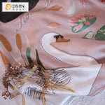 DIHIN HOME Cartoon Swan Printed,Blackout Grommet Window Curtain for Living Room ,52x63-inch,1 Panel Roman Shades Curtains Window Blinds custom curtains blackout curtains curtains for living room sheer curtains curtain fabric linen curtains kitchen curtains velvet curtains pinch pleat curtains bay window curtains outdoor curtains pleated curtains floral curtains dining room curtains kitchen valances drapes for bedroom patio curtains nursery curtains grommet curtains