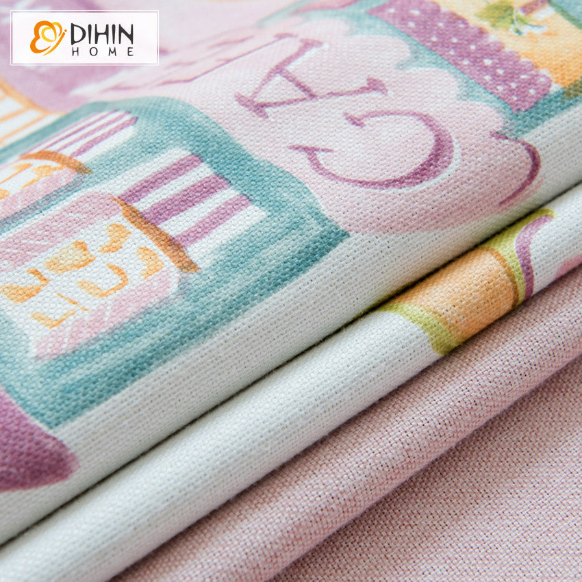 DIHIN HOME Cartoon Thickening Pink Color Homeland Printed,Blackout Grommet Window Curtain for Living Room ,52x63-inch,1 Panel Roman Shades Curtains Window Blinds custom curtains blackout curtains curtains for living room sheer curtains curtain fabric linen curtains kitchen curtains velvet curtains pinch pleat curtains bay window curtains outdoor curtains pleated curtains floral curtains dining room curtains kitchen valances drapes for bedroom patio curtains nursery curtains grommet curtains
