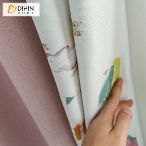 DIHIN HOME Cartoon Thickening Pink Color Homeland Printed,Blackout Grommet Window Curtain for Living Room ,52x63-inch,1 Panel Roman Shades Curtains Window Blinds custom curtains blackout curtains curtains for living room sheer curtains curtain fabric linen curtains kitchen curtains velvet curtains pinch pleat curtains bay window curtains outdoor curtains pleated curtains floral curtains dining room curtains kitchen valances drapes for bedroom patio curtains nursery curtains grommet curtains