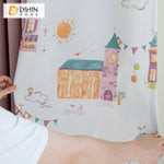 DIHIN HOME Cartoon Thickening Pink Color Homeland Printed,Blackout Grommet Window Curtain for Living Room ,52x63-inch,1 Panel Roman Shades Curtains Window Blinds custom curtains blackout curtains curtains for living room sheer curtains curtain fabric linen curtains kitchen curtains velvet curtains pinch pleat curtains bay window curtains outdoor curtains pleated curtains floral curtains dining room curtains kitchen valances drapes for bedroom patio curtains nursery curtains grommet curtains