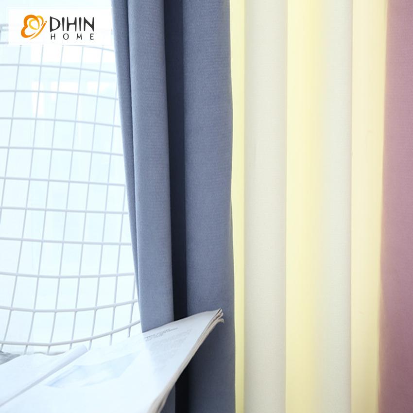 DIHIN HOME Cartoon Three Colors Striped Curtains,Blackout Grommet Window Curtain for Living Room ,52x63-inch,1 Panel Roman Shades Curtains Window Blinds custom curtains blackout curtains curtains for living room sheer curtains curtain fabric linen curtains kitchen curtains velvet curtains pinch pleat curtains bay window curtains outdoor curtains pleated curtains floral curtains dining room curtains kitchen valances drapes for bedroom patio curtains nursery curtains grommet curtains
