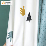 DIHIN HOME Cartoon Tree Embroidered Spliced Curtains，Blackout Grommet Window Curtain for Living Room ,52x63-inch,1 Panel Roman Shades Curtains Window Blinds custom curtains blackout curtains curtains for living room sheer curtains curtain fabric linen curtains kitchen curtains velvet curtains pinch pleat curtains bay window curtains outdoor curtains pleated curtains floral curtains dining room curtains kitchen valances drapes for bedroom patio curtains nursery curtains grommet curtains