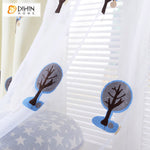 DIHIN HOME Cartoon Trees Embroidered,Sheer Curtain, Grommet Window Curtain for Living Room ,52x63-inch,1 Panel Roman Shades Curtains Window Blinds custom curtains blackout curtains curtains for living room sheer curtains curtain fabric linen curtains kitchen curtains velvet curtains pinch pleat curtains bay window curtains outdoor curtains pleated curtains floral curtains dining room curtains kitchen valances drapes for bedroom patio curtains nursery curtains grommet curtains