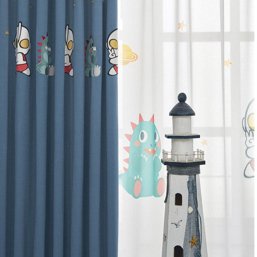 DIHIN HOME Cartoon Ultraman Embroidered,Blackout Grommet Window Curtain for Living Room ,52x63-inch,1 Panel Roman Shades Curtains Window Blinds custom curtains blackout curtains curtains for living room sheer curtains curtain fabric linen curtains kitchen curtains velvet curtains pinch pleat curtains bay window curtains outdoor curtains pleated curtains floral curtains dining room curtains kitchen valances drapes for bedroom patio curtains nursery curtains grommet curtains