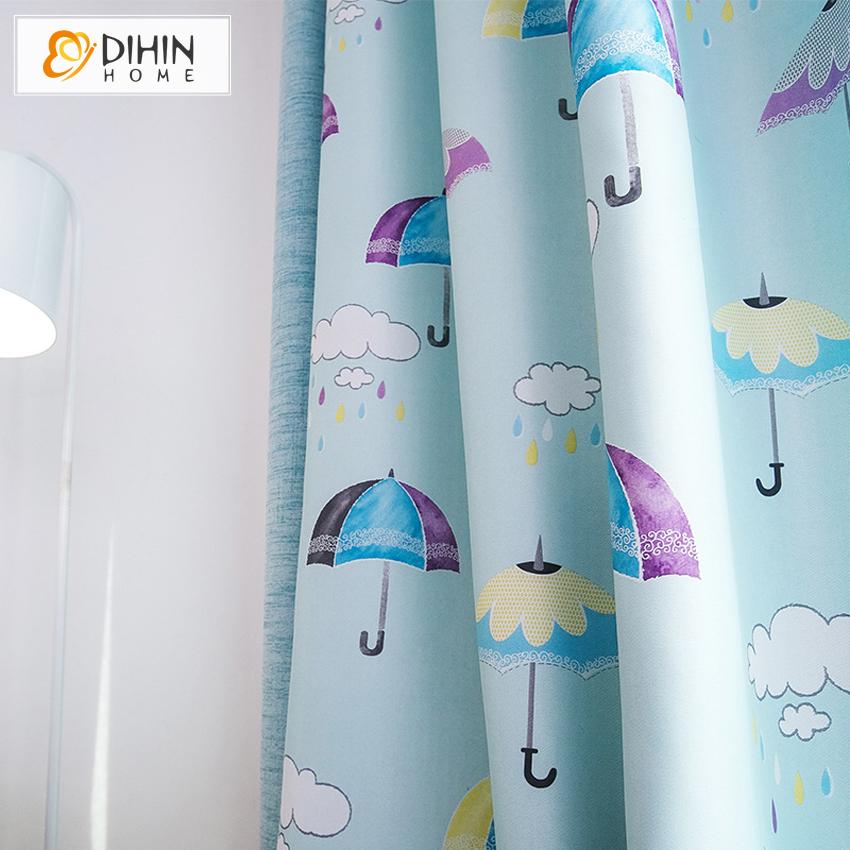 DIHIN HOME Cartoon Umbrella Printed,Blackout Grommet Window Curtain for Living Room ,52x63-inch,1 Panel Roman Shades Curtains Window Blinds custom curtains blackout curtains curtains for living room sheer curtains curtain fabric linen curtains kitchen curtains velvet curtains pinch pleat curtains bay window curtains outdoor curtains pleated curtains floral curtains dining room curtains kitchen valances drapes for bedroom patio curtains nursery curtains grommet curtains