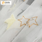 DIHIN HOME Cartoon White Stars Embroidered,Sheer Curtain,Grommet Window Curtain for Living Room ,52x63-inch,1 Panel Curtains custom curtains blackout curtains curtains for living room curtain fabric linen curtains