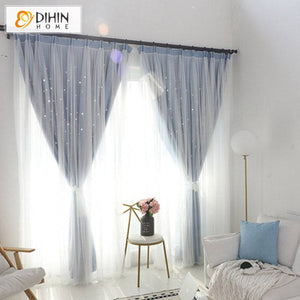 DIHIN HOME Children Blue Color,Blackout Curtains Grommet Window Curtain for Living Room,1 Panel Roman Shades Curtains Window Blinds custom curtains blackout curtains curtains for living room sheer curtains curtain fabric linen curtains kitchen curtains velvet curtains pinch pleat curtains bay window curtains outdoor curtains pleated curtains floral curtains dining room curtains kitchen valances drapes for bedroom patio curtains nursery curtains grommet curtains