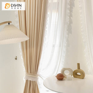 DIHIN HOME Children Room Beige Color Curtains,Blackout Grommet Window Curtain for Living Room ,52x63-inch,1 Panel Roman Shades Curtains Window Blinds custom curtains blackout curtains curtains for living room sheer curtains curtain fabric linen curtains kitchen curtains velvet curtains pinch pleat curtains bay window curtains outdoor curtains pleated curtains floral curtains dining room curtains kitchen valances drapes for bedroom patio curtains nursery curtains grommet curtains