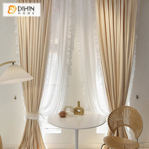 DIHIN HOME Children Room Beige Color Curtains,Blackout Grommet Window Curtain for Living Room ,52x63-inch,1 Panel Roman Shades Curtains Window Blinds custom curtains blackout curtains curtains for living room sheer curtains curtain fabric linen curtains kitchen curtains velvet curtains pinch pleat curtains bay window curtains outdoor curtains pleated curtains floral curtains dining room curtains kitchen valances drapes for bedroom patio curtains nursery curtains grommet curtains