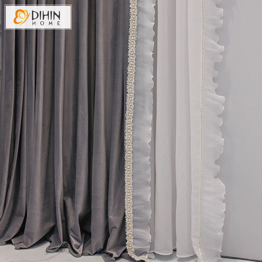 DIHIN HOME Children Room Grey Color Curtains,Blackout Grommet Window Curtain for Living Room ,52x63-inch,1 Panel Roman Shades Curtains Window Blinds custom curtains blackout curtains curtains for living room sheer curtains curtain fabric linen curtains kitchen curtains velvet curtains pinch pleat curtains bay window curtains outdoor curtains pleated curtains floral curtains dining room curtains kitchen valances drapes for bedroom patio curtains nursery curtains grommet curtains