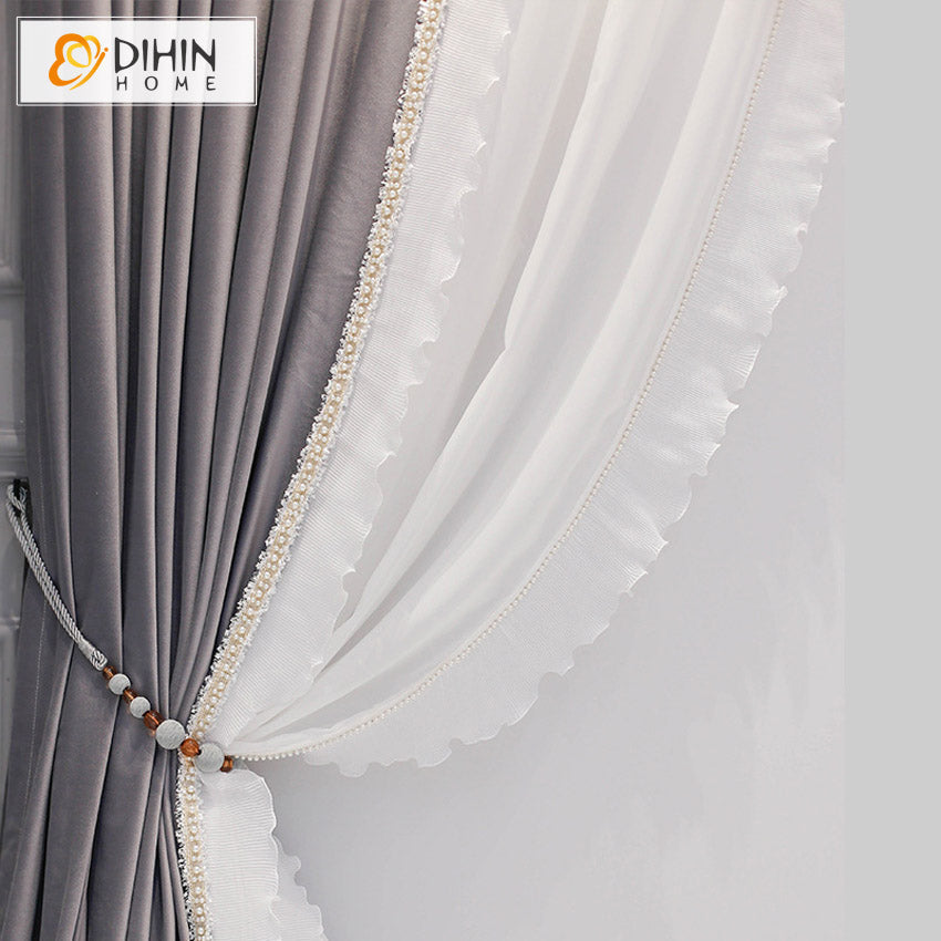 DIHIN HOME Children Room Grey Color Curtains,Blackout Grommet Window Curtain for Living Room ,52x63-inch,1 Panel Roman Shades Curtains Window Blinds custom curtains blackout curtains curtains for living room sheer curtains curtain fabric linen curtains kitchen curtains velvet curtains pinch pleat curtains bay window curtains outdoor curtains pleated curtains floral curtains dining room curtains kitchen valances drapes for bedroom patio curtains nursery curtains grommet curtains