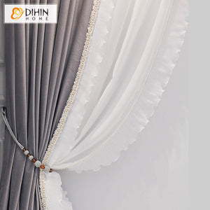 DIHIN HOME Children Room Grey Color Curtains,Blackout Grommet Window Curtain for Living Room ,52x63-inch,1 Panel Roman Shades Curtains Window Blinds custom curtains blackout curtains curtains for living room sheer curtains curtain fabric linen curtains kitchen curtains velvet curtains pinch pleat curtains bay window curtains outdoor curtains pleated curtains floral curtains dining room curtains kitchen valances drapes for bedroom patio curtains nursery curtains grommet curtains