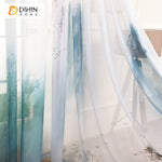 DIHIN HOME Chinese Ink Landscape Printing Sheer Curtains,Grommet Window Curtain for Living Room ,52x63-inch,1 Panel Roman Shades Curtains Window Blinds custom curtains blackout curtains curtains for living room sheer curtains curtain fabric linen curtains kitchen curtains velvet curtains pinch pleat curtains bay window curtains outdoor curtains pleated curtains floral curtains dining room curtains kitchen valances drapes for bedroom patio curtains nursery curtains grommet curtains