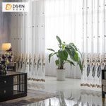 DIHIN HOME Chinese Retro Peacock Embroideried Sheer Curtains,Grommet Window Curtain for Living Room ,52x63-inch,1 Panel Roman Shades Curtains Window Blinds custom curtains blackout curtains curtains for living room sheer curtains curtain fabric linen curtains kitchen curtains velvet curtains pinch pleat curtains bay window curtains outdoor curtains pleated curtains floral curtains dining room curtains kitchen valances drapes for bedroom patio curtains nursery curtains grommet curtains