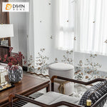 DIHIN HOME Chinese-style Artificial Silk High-precision Birds Embroidered,Blackout Grommet Window Curtain for Living Room ,52x63-inch,1 Panel Roman Shades Curtains Window Blinds custom curtains blackout curtains curtains for living room sheer curtains curtain fabric linen curtains kitchen curtains velvet curtains pinch pleat curtains bay window curtains outdoor curtains pleated curtains floral curtains dining room curtains kitchen valances drapes for bedroom patio curtains nursery curtains grommet curtains